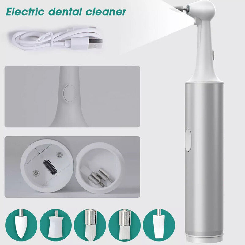 Tooth Polisher Electric Teeth Whitening Cleaning For Plaque Stain Removal Yellow
